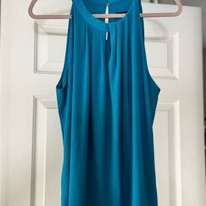 White House Black Market Teal Sleeveless Blouse